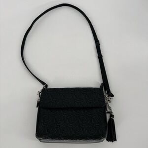 Gun Tote N Mamas Concealed Carry Handbag Black Tooled Leather Purse Organizer